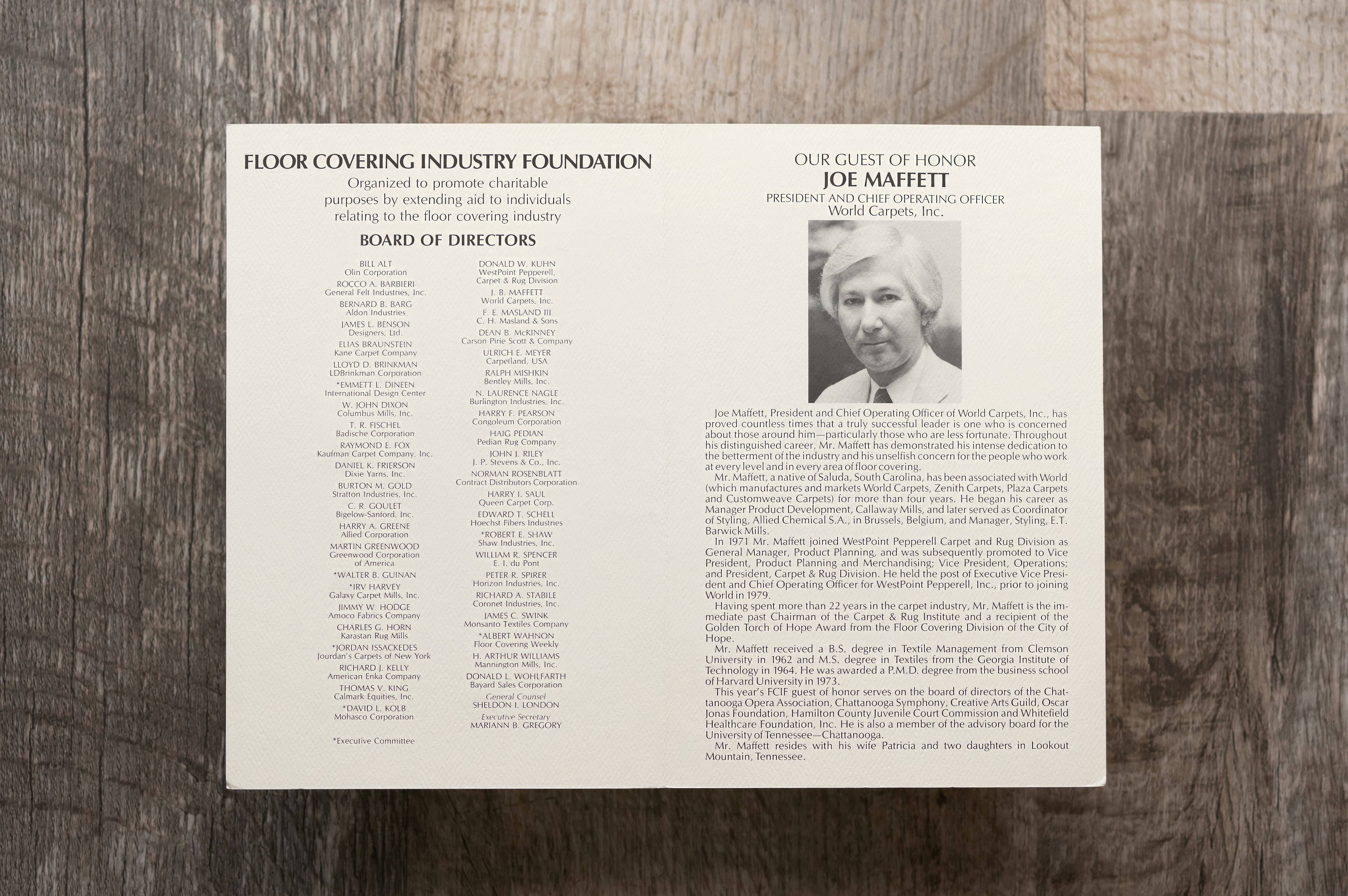 1984 Fourth Annual Banquet Invitation